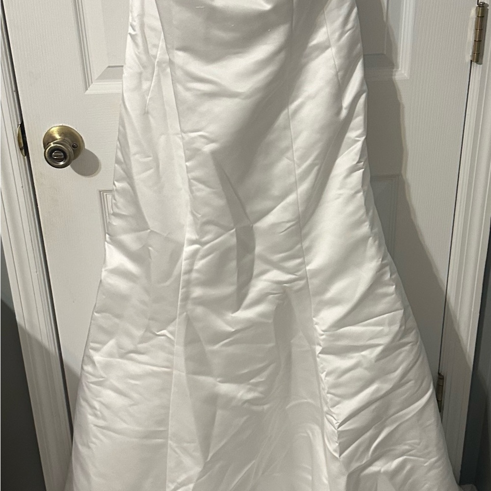 David's Bridal White Wedding Dress - Picture 4 of 4